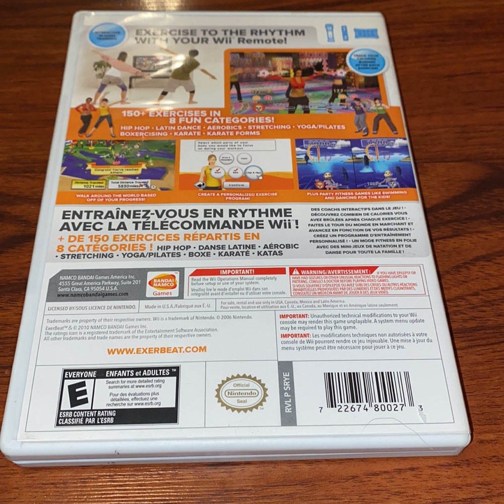 Retro EXERBEAT- Nintendo Wii Video Game w/ Case & Manual GUC - Picture 3 of 8